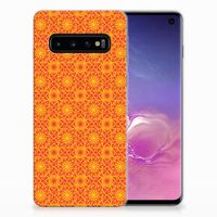 Samsung Galaxy S10 TPU bumper Batik Oranje - thumbnail