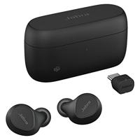 Jabra 20797-999-889 Evolve2 Buds True Wireless in-ear Bluetooth oordopjes, Active Noise Cancellation, MultiSensor Voice-technologie en draadloze oplaadpad - zwart, USB-C