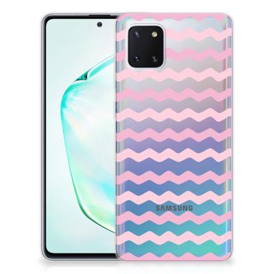 Samsung Galaxy Note 10 Lite TPU bumper Waves Roze Samsung Galaxy Note 10 Lite TPU bumper Waves Roze