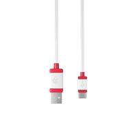 CHERRY USB CABLE 1.5, gevlochten USB-C naar USB-A kabel, voor opladen en gegevensoverdracht, voor toetsenbord, muis, smartphone, tablet en meer, 1,5 m lang, wit