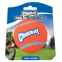 Chuckit! Tennisbal hondenspeelgoed, duurzaam ophalen hond bal launcher compatibel, pak van 1, groot (7,3 cm)