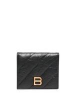 Balenciaga porte-cartes Crush à plaque logo - Noir