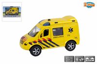 2-Play ambulance NL die cast pull back licht en geluid 11cm - thumbnail