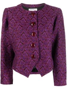 Saint Laurent Pre-Owned veste à fleurs en jacquard - Violet