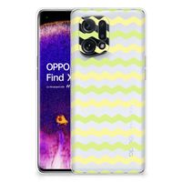 OPPO Find X5 TPU bumper Waves Yellow - thumbnail