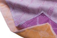 eKoala set slabbetjes Minù 45 cm biologisch oranje/paars 2-delig