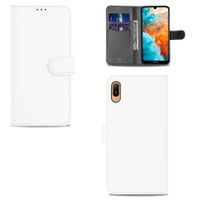 Huawei Y6 (2019) Hoesje Wit met Pasjeshouder