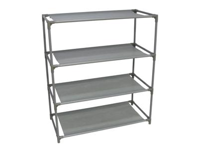 Metalen Schoenenrek 4 Laags 66x60x30cm - 12 paar schoenen - Opbergen - Garderobe - Schoenenkast - Schoenenrek - Metaal/Stof Metalen Schoenenrek 4 Laags 66x60x30cm - 12 paar schoenen - Opbergen - Garderobe - Schoenenkast - Schoenenrek - Metaal/Stof