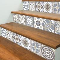 Walplus muursticker Spaans 15 x 15 cm 24 stuks grijs