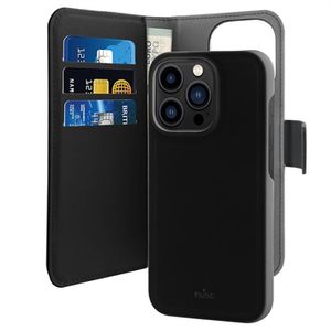 Puro 2-in-1 iPhone 14 Pro Magnetisch Portemonnee Hoesje - Zwart