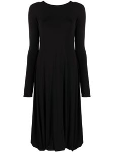 Jil Sander robe mi-longue à dos ouvert - Noir