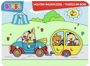 Bumba puzzel - auto hout: 7 stukjes