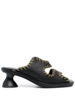 Eckhaus Latta sandales en cuir Toadstool 65 mm - Noir