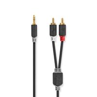 Nedis Stereo-Audiokabel | 3,5 mm Male naar 2x RCA Male | 2 m | 1 stuks - CABW22200AT20 CABW22200AT20