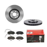 Remmenset, remschijf BREMBO, Remschijftype: Binnen geventileerd, Inbouwplaats: Vooras, u.a. für Fiat, Citroën, Peugeot, Lancia - thumbnail