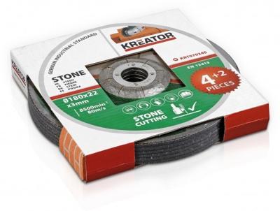 Kreator KRT070240 Steen snijschijf D180 | Doorslijpschijf | 6 stuks