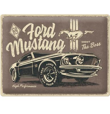Tin Signs 30 x 40 cm Ford Mustang - The Boss