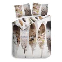 Heckett & Lane Loza dekbedovertrek - Lits-jumeaux (260x200/220 cm + 2 slopen) - Katoen satijn - Bruin