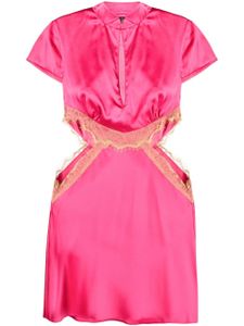 De La Vali robe satinée Magda à découpes - Rose