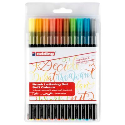 edding 10-delige Penseelbeletteringset zachte kleuren 1340