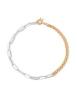 Yvonne Léon bracelet chaîne en or blanc et jaune 18ct - Argent