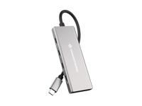 CONCEPTRONIC HUBBIES17G 7-Port USB 3.2 Gen 2 Hub, 10 Gbit/s, USB-C x 4, USB-A x 3, 100 W USB PD, aluminium behuizing