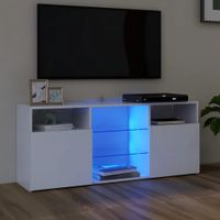 Tv-meubel met LED-verlichting 120x30x50 cm wit