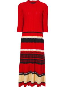 Proenza Schouler robe en maille à rayures - Rouge