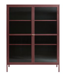 Vitrinekast Bronco Rood H140 cm - Giga Living