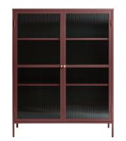 Vitrinekast Bronco Rood H140 cm - Giga Living