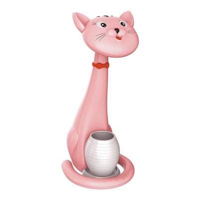 Led Kinder Nachtlamp - Tafellamp - Kat - Aanpasbare Kleur - Roze - Touch - Dimbaar