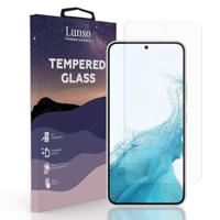 Lunso - Gehard Beschermglas - Full Cover Tempered Glass - Geschikt voor Samsung Galaxy S22 Plus