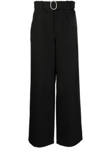 Jil Sander pantalon ample à taille ceinturée - Noir