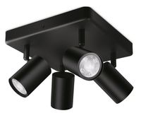 Philips Lighting 8719514554573 IMAGEO WiZ Spots 4x5W B 22-65K RGB SQ LED-plafondlamp LED 20 W Zwart - thumbnail