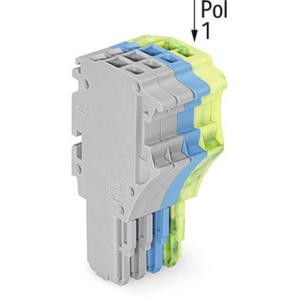 WAGO 2020-104/000-038 Connector, female Grijs, Blauw, Groen, Geel 50 stuk(s)