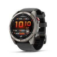 Garmin fenix 8 Pro 51mm, LTE Premium multisport GPS Smartwatch, AMOLED scherm, LED-zaklamp, Sapphire glas,Titanium behuizing, Tot 27 dagen batterijduur, Titanium