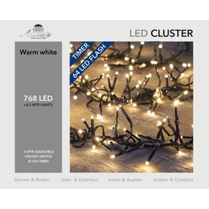 Clusterverlichting knipperfunctie en timer 768 warm witte leds