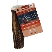 Chewies Kauwgewei voor honden - hele stang - werpstang van het rothirsch - hertengewei - natuurlijk niet rijk aan mineralen, maat XL, 60 g