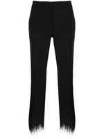 Michael Kors pantalon de tailleur bordé de plumes - Noir