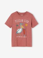 Jongensshirt met leuk dierenmotief terracotta