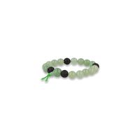 Edelsteen Armband Groene Aventurijn Powerbead met Lavasteen (21 cm) - thumbnail