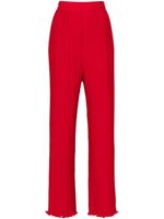 Lanvin pantalon droit à design plissé - Rouge