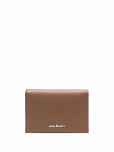 Acne Studios porte-cartes pliant en cuir - Marron