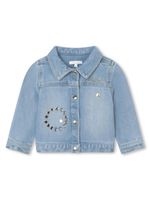 Chloé Kids veste en jean à détails d'œillets - Bleu