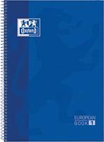 Oxford School Classic Europeanbook spiraalblok, ft A4+, 160 bladzijden, gelijnd, donkerblauw 5 stuks