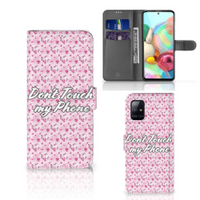 Samsung Galaxy A71 Portemonnee Hoesje Flowers Pink DTMP - thumbnail