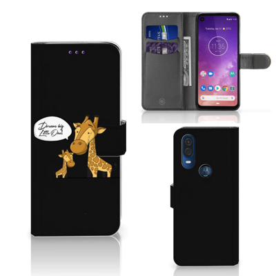 Motorola One Vision Leuk Hoesje Giraffe