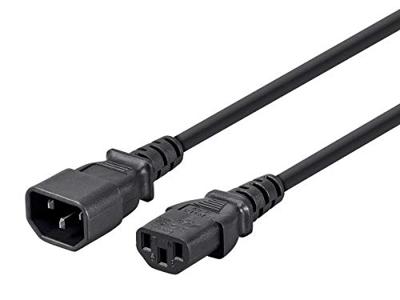Monoprice 106329 3ft 18AWG Power Extension Cord Kabel met 3 Dirigent PC - Zwart