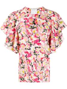 Stella McCartney blouse à fleurs - Rose