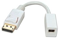 Lindy 41060 adapterkabel DisplayPort op mini-koppeling wit, adapterkabel dp/mini-dp koppeling